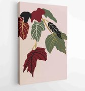 Botanical and gold abstract wall arts vector collection. 2 - Moderne schilderijen – Vertical – 1877836594 - 80*60 Vertical
