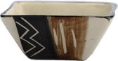 Letsopa Ceramics - Bronze Earth - Plat en faïence - Ramequin - motif de terre de bronze empilable - Handgemaakt en Afrique - Céramique de haute qualité - spécialement fabriqué par Letsopa Ceramics pour Nwabisa African Art