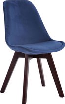 Eetkamerstoel - Bezoekersstoel - kruk - stoel - blauw - 48 x 84 x 55cm