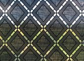 Raamfolie statisch-anti inkijk-Textiel Rhombus zwart 46cm x 1.5m