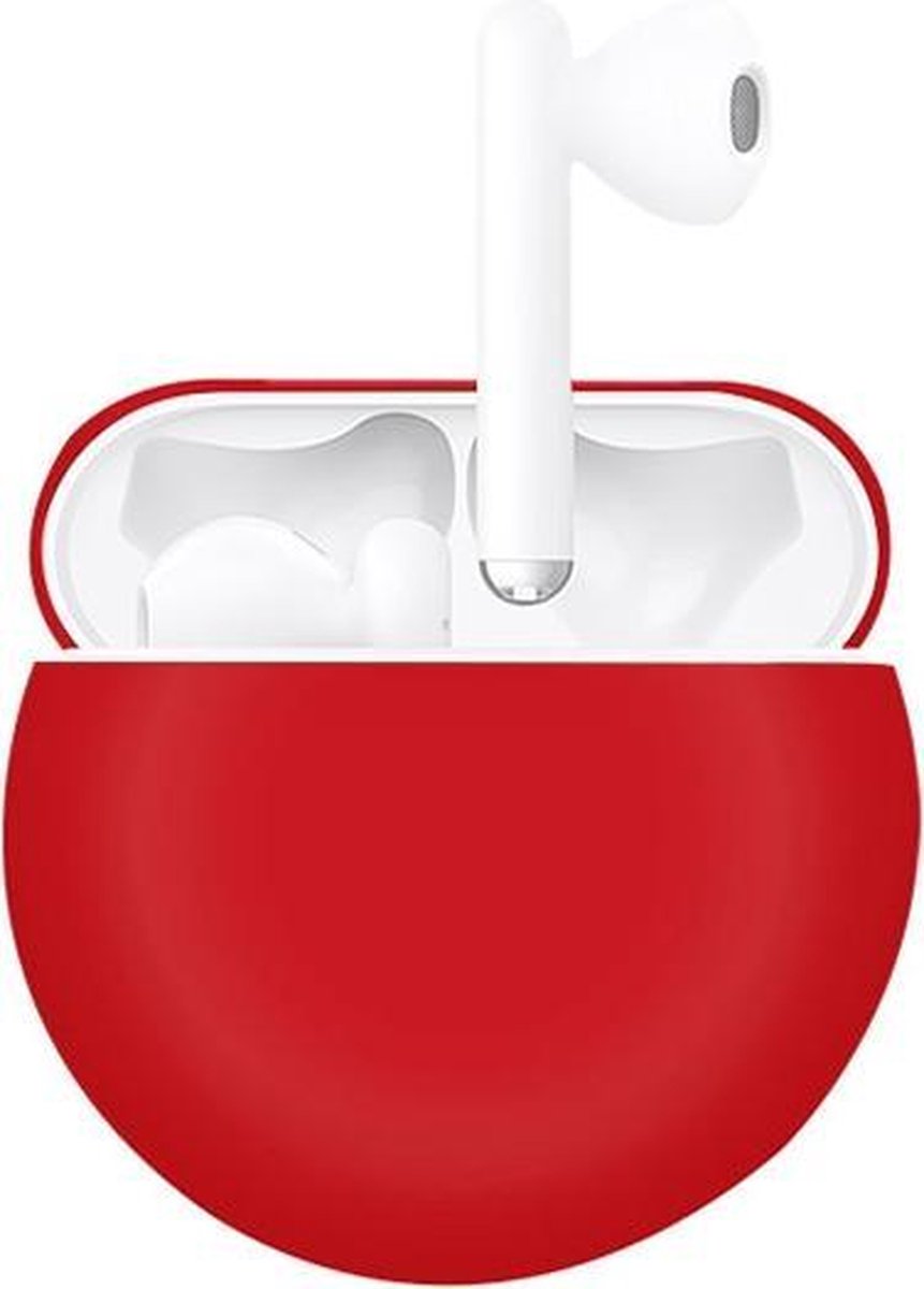 By Qubix - Huawei FreeBuds 3 siliconen hoesje - liquid series - rood