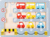 Houten puzzel "Parkeerplaats" - Kinderpuzzel 2 jaar