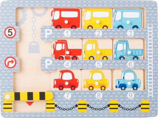 Houten puzzel "Parkeerplaats" - Kinderpuzzel 2 jaar | bol.com