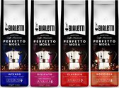 Bialetti Perfetto Moka Koffie proefpakket - 4 x 250 gram | Classico, Intenso, Delicato en Nocciola