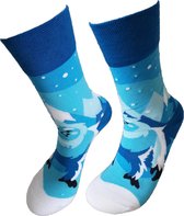 Verjaardag cadeautje voor hem en haar - Sneeuwman - Sneeuw sokken - Leuke sokken - Vrolijke sokken - Luckyday Socks - Sokken met tekst - Aparte Sokken - Socks waar je Happy van wor