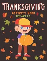 Thanksgiving Activity Book Boys Ages 4-8