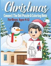 Christmas Connect The Dot Puzzle & Coloring Book For Boys Ages 4-12