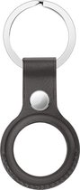 Mobigear Keychain Leren Sleutelhanger voor Apple AirTag - Grijs