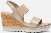 Marco Tozzi Sandalen met sleehak goud - Maat 41