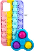 Ultrasativa® Apple iPhone 11/11Pro Pop It Hoesje -Spinner Clear Spring