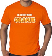 Grote maten oranje fan t-shirt voor heren - ik juich voor oranje - Holland / Nederland supporter - EK/ WK shirt / outfit 4XL