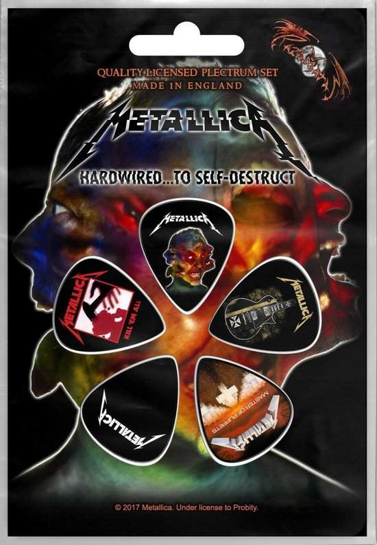 Foto: Metallica hardwired to self destruct plectrum set van 5 multicolours