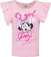 Minnie Mouse  T-shirt Love Roze maat 110