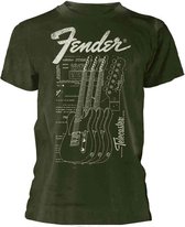 Fender Heren Tshirt -XXL- Telecaster Groen