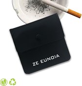 Asbak Voor Buiten Portable Pocket Ashtray Doosje Sigaretten - Asbak Sigaretten - 1 stuk Zwart Ze Eunoia®