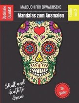 Malbuch fur Erwachsene - Mandalas zum Ausmalen - Skull and death to draw
