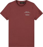 In Gold We Trust Reflective T-Shirt - Bordeaux - Maat L