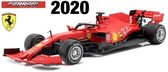 Bburago Ferrari SCUDERIA SF1000 #5 SEBASTIAN VETTEL SEASON CAR 2020 Mat Rood/zwart modelauto schaalmodel 1:18