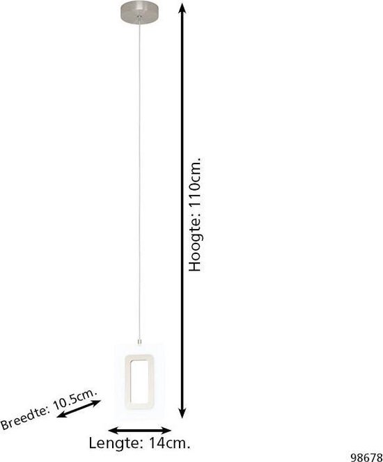 Suspension EGLO Enaluri - LED - 14 cm - Grijs