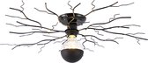 QAZQA ramuri - Art Deco Plafondlamp - 1 lichts - Ø 50 cm - Zwart - Woonkamer | Slaapkamer | Keuken