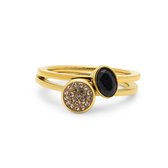Melano Twisted Never Before ring set - dames - goudkleurig - maat 62