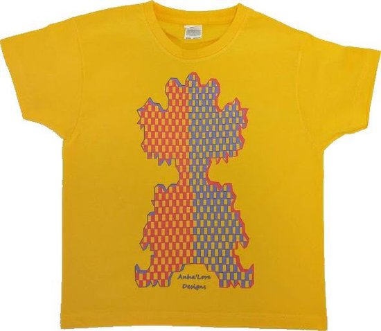 Anha'Lore Designs - Clown - T-shirt - Geel - 5-6j (116)
