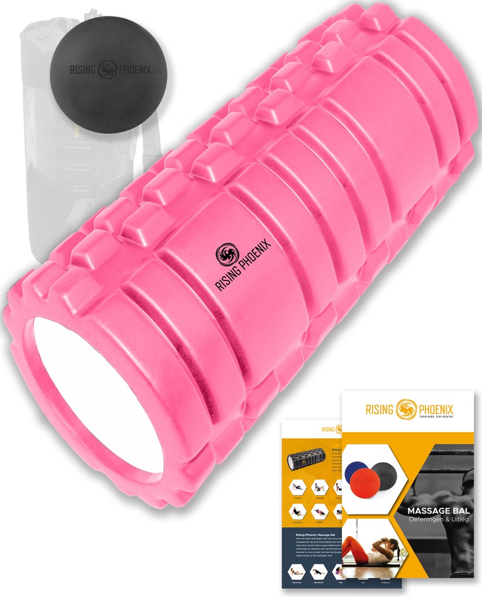 RP® Foam Roller inclusief Massage Bal Foamroller Massage Roller & Massagebal - Met Tas, Triggerpoint Bal, Workout eBook & Poster