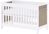 Cabino Babybed / Ledikant Noël verstelbare bodem 60x120 cm - Wit / Eiken