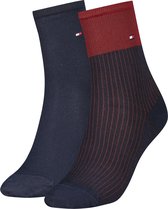 Tommy Hilfiger 2P Colorblock Tencel Dames Sokken - Maat 35/38