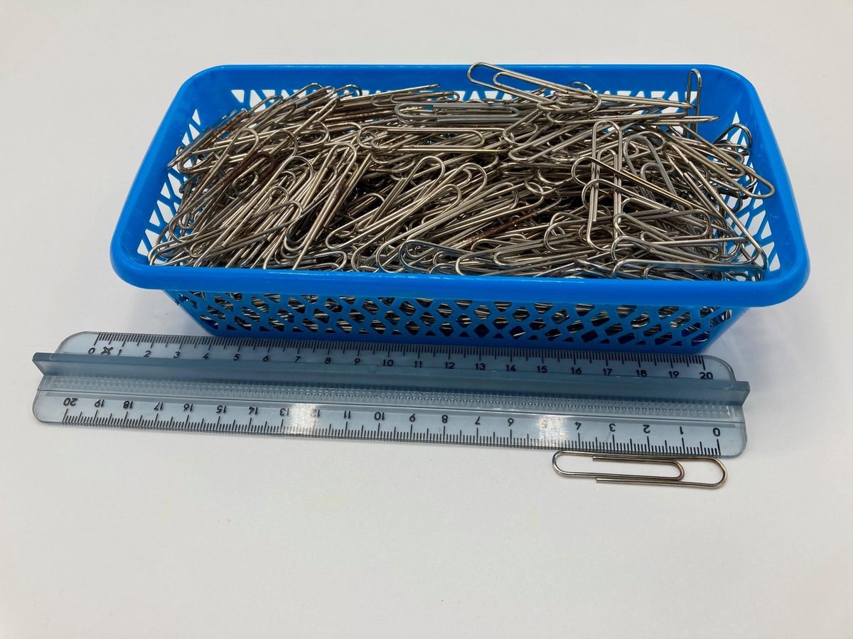 grote paperclips in mandje