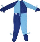 Eczeem kinder pyjama - blauw - anti allergie - Onesie (1-delig pak )  mt 122-128