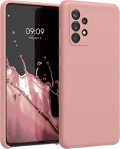 kwmobile telefoonhoesje voor Samsung Galaxy A52 / A52 5G / A52s 5G - Hoesje met siliconen coating - Smartphone case in Rose Tan