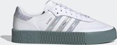 adidas Sambarose W Dames Sneakers - Ftwr White/Supplier Colour/Hazy Emerald - Maat 40 2/3