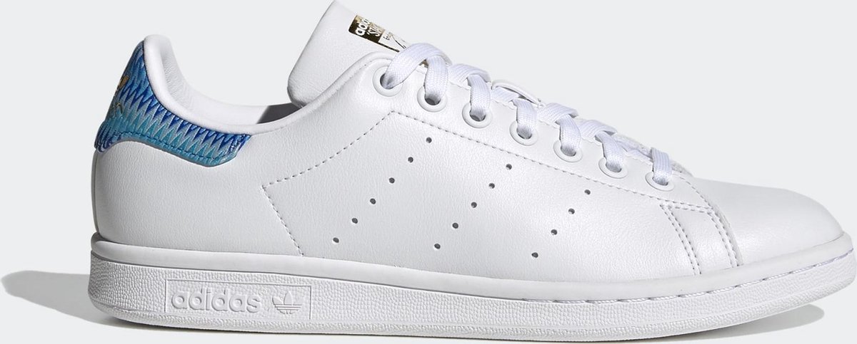 adidas Stan Smith W Dames Sneakers - Ftwr White/Blue/Gold Met. - Maat 38 |  bol.com