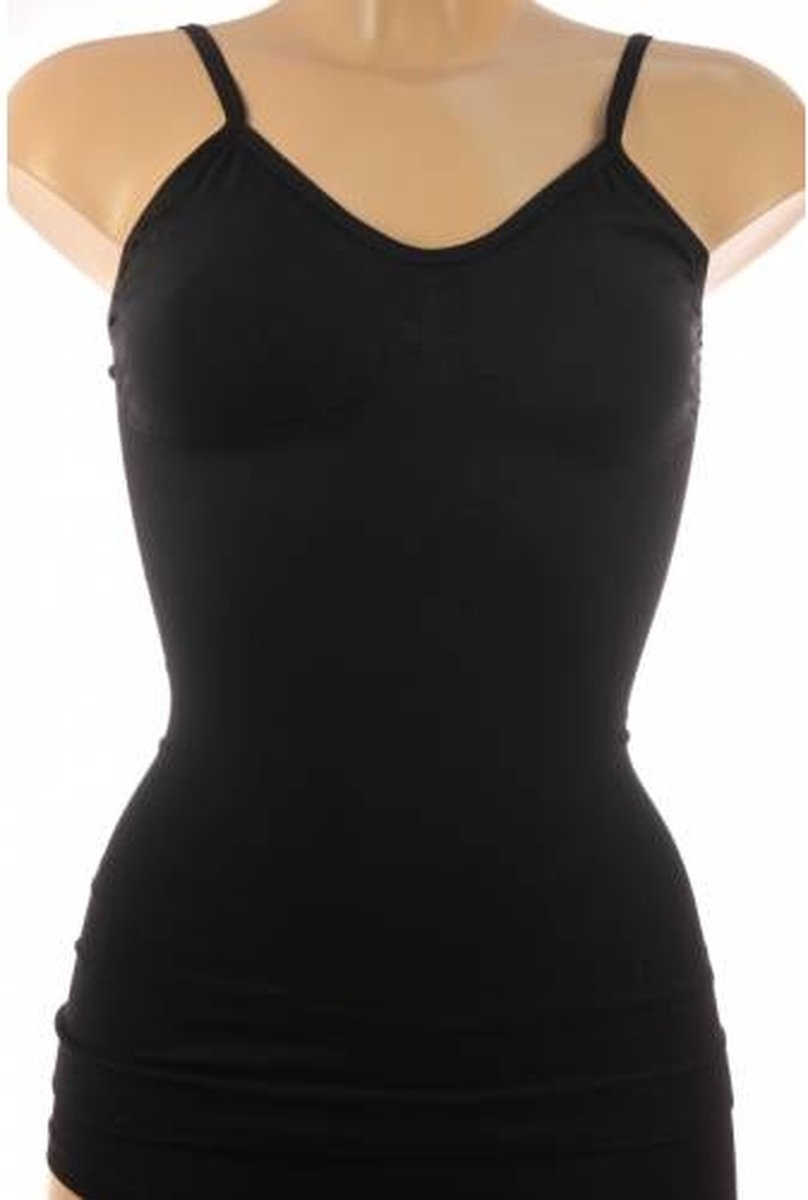 J&C correctie hemd smal bandje 6409 - Shapewear hemd - Corrigerend singlet - Zwart /
