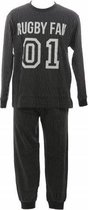 Fun2Wear Rugby Fan Pyjama Zwart maat 128