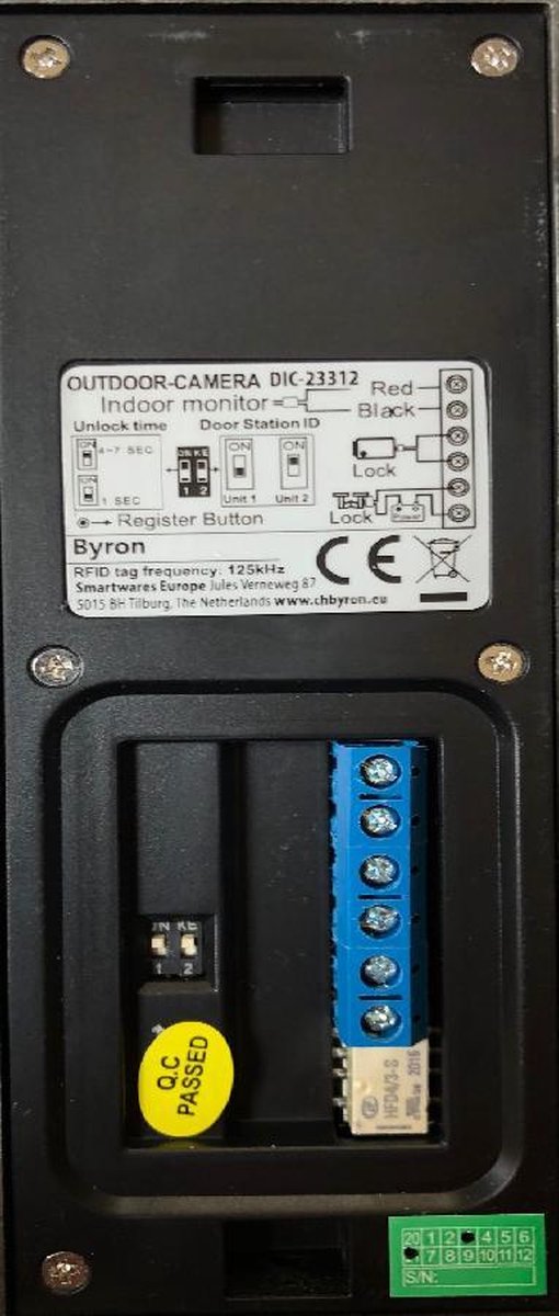Byron DIC-23312 - Deurbel Video deurbel set - 7" Monitor - 90⁰ Kijkhoek - 1m Zicht — afbeelding 4