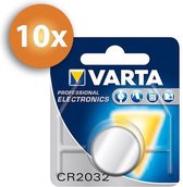Voordeelpak Varta CR2032 knoopcel batterijen - 10 stuks