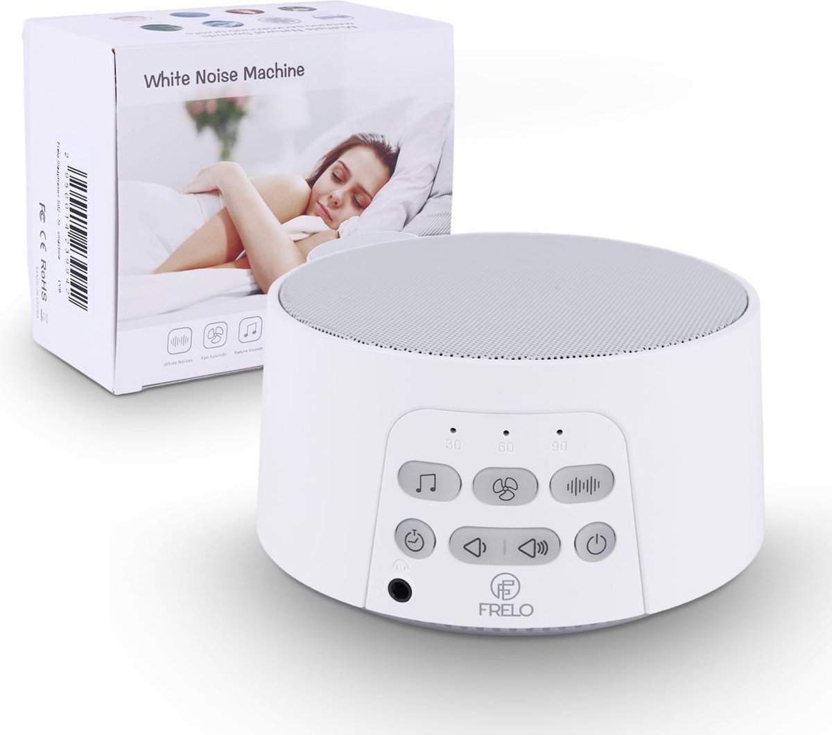 Frelo Slaaptrainer S02 - Slaaphulp baby - Ruismachine - White noise machine - Slaaphulp - Slaaptrain