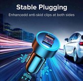 USB auto lader-metaal mini autolader-Power Drive 2 legering 18W 4.8A dual USB autolader met LED-licht