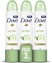 Dove XL Deo Spray - Go Fresh Cucumber - Voordeelverpakking 3 x 250 ml