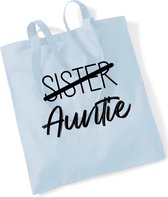 Tas-bekendmaking tante-auntie-pastel blauw