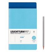 Leuchtturm1917 Double A5 Medium Jottbook Blanco Royal Bleu / Ice Bleu