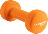Wonder Core Dumbbell Neopreen Hexagon, Gewichten Halter - Oranje - 1x 3 KG - Workout Fitness Krachttraining accessoires