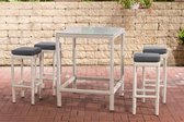Tuinset - Inclusief tafel - Rotan - Parelwit