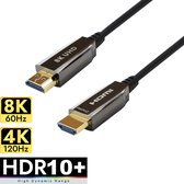 Qnected® Actieve Optische HDMI 2.1 kabel - 5 meter - 8K@60Hz, 4K@120Hz - HDR10+, Dolby Vision - Gecertificeerd - Ultra High Speed - 48 Gbps | PlayStation 5 - Xbox Series X & S - TV