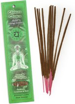 Wierook, handgerold, Prabhuji's Gifts, 'Chakra 4 (groen)', 20 sticks