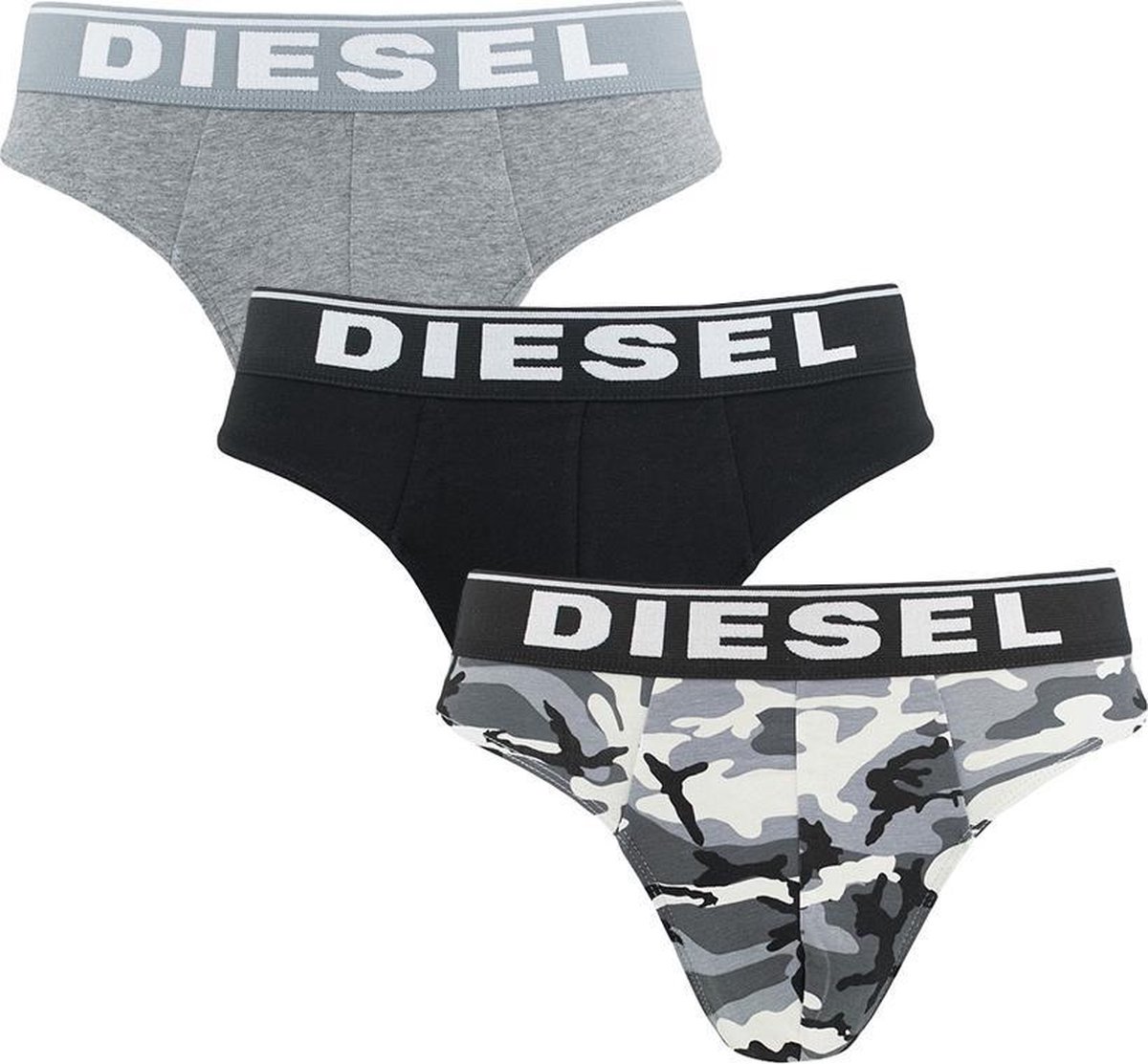 Diesel herenstrings 3P camo zwart & grijs - S | bol.com