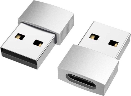 USB C naar USB Adapter - USB-C naar USB convertor - opzetstuk - USB 3.1 to USB C HUB - pc - laptop - USB C naar USB A female - telefoon - adapter - Surface - Dell - HP - Samsung - Lenovo - Grijs