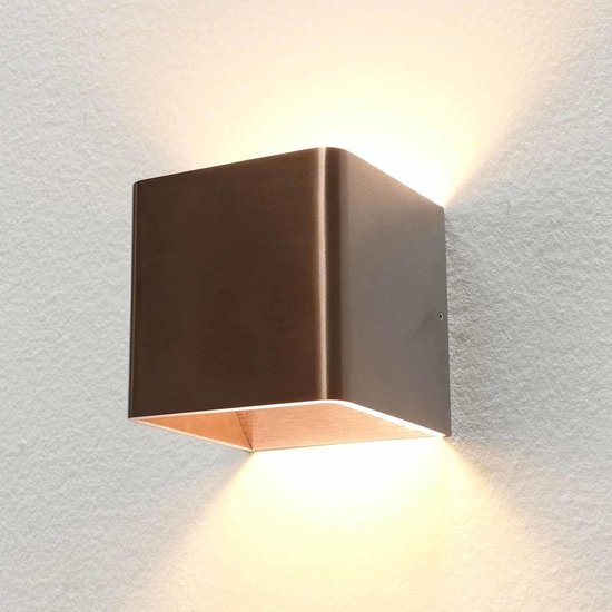 Artdelight - Wandlamp Fulda 10x10 cm licht brons